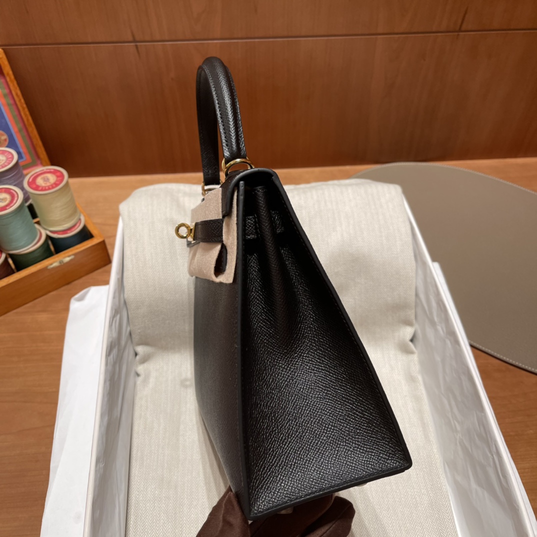 에르메스 켈리백25 블랙 금장 앱송